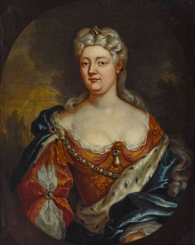 Grevinne Palatine Caroline av Nassau-Saarbrücken (1704-1774) - Anonym. Olje på lerret, ca. 1725. Dimensjon : 85x67 cm Privat samling av Anonymous Anonymous
