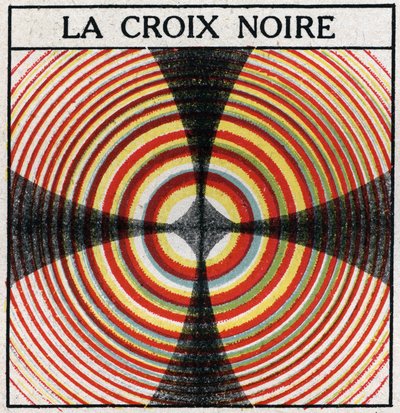 Double refraction: the black cross. Anonymous illustration of 1925. Private collection. av Anonymous Anonymous