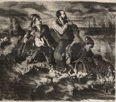 Røm fra fengselet til Belle-Ile-en-Mer (vakker øy til sjøs) på 1800-tallet. Gravering i "Fengselshistorie fra deres opprettelse til i dag"" (1877) av Pierre Zaccone (1817-1895) (Colonia Penale - straffekoloni) av Anonymous Anonymous