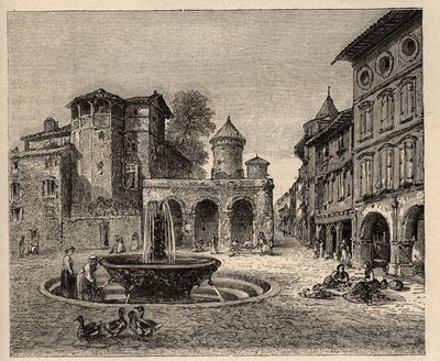 Gaillac - Tarn - Occitanie - gravering i "" PATRIE" - PECTUREQUIREQUE BESKRIVELSE AV FRANKRIKE I 6 BIND AV LUCIEN HUARD - slutten av 1800-tallet av Anonymous Anonymous
