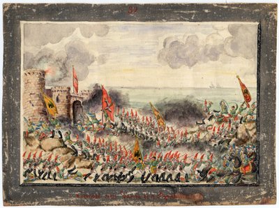 Guerre russo-turque de 1828-1829 Beleiringen av Varna i september 1828 - Anonym - 1829 - Akvarell på papir - 21x29,3 - Privat samling av Anonymous Anonymous