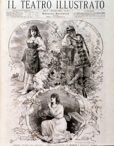 Illustrasjon for Mignon, opera av Ambroise Thomas (gravering av Anonymous Anonymous