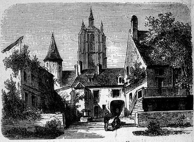 La maison au Mans av Paul Scarron (1610-1660), fransk forfatter. gravering fra 1800-tallet. av Anonymous Anonymous