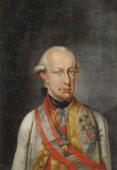 Leopold II Empereur des Romains - Nyklassisisme: Portrett av Leopold II, den hellige romerske keiseren (1747-1792), Anonym, ca. 1780. Olje på lerret, 34x23,5. Privat samling av Anonymous Anonymous