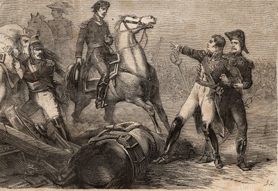 Napoleonskrigene 1813-15 - Slaget ved Ligny (Belgia), 16. juni 1815 - Jean-Baptiste Girards død - La mort du general Girard. Slaget ved Ligny (16. juni 1815): såret på slagmarken, general Girard (1775-1815), repatriert til Paris, døde 27. juni. av Anonymous Anonymous