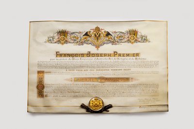 Order of the Golden Fleece: The Austrian Golden Fleece - Diplôme d'admission to Order of the Golden Fleece av Pierre Ferdinand (Pierre-Ferdinand) (1874-1948), erkehertug av Østerrike av Anonymous Anonymous