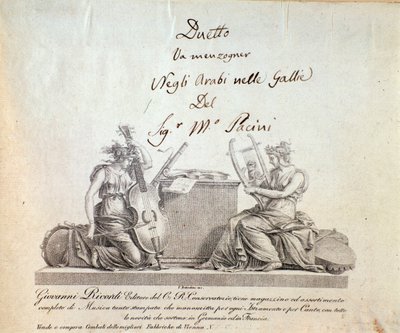 Side fra operaserien The Arabs of the Gallies av G Pacini av Anonymous Anonymous