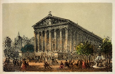 Paris 1874: La Madeleine-kirken, privat samling av Anonymous Anonymous
