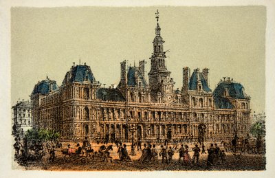 Paris 1874: Rådhuset, privat samling av Anonymous Anonymous