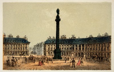 Paris 1874: The Place Vendome, privat samling av Anonymous Anonymous