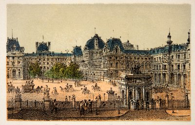 Paris 1874: Det nye Louvre, privat samling av Anonymous Anonymous