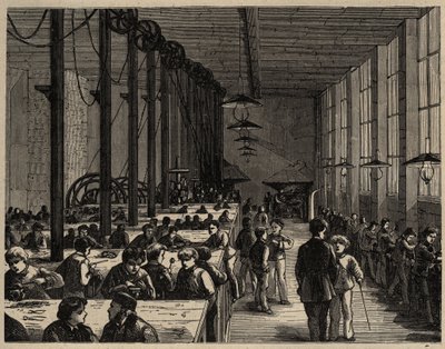 Paris, Ecole Municipale Professionelle Diderot - engraving 1890 av Anonymous Anonymous
