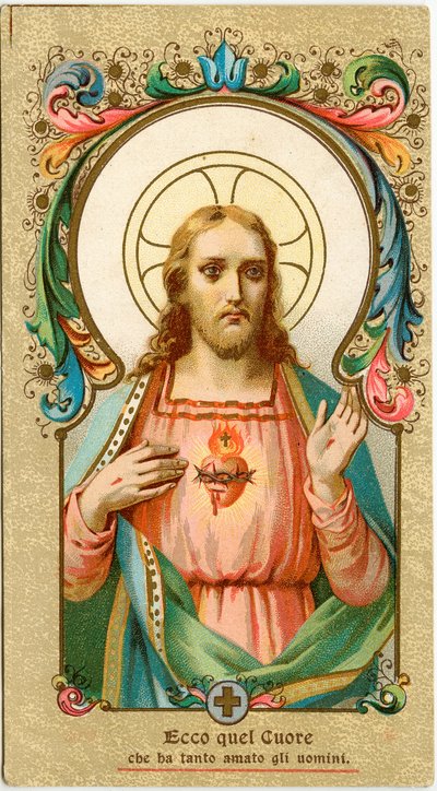 Fromme bilde: Sacred Heart (kromolitografi) av Anonymous Anonymous
