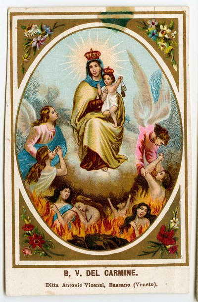 Fromt bilde: Our Lady of Mount Carmel (kromolitografi) av Anonymous Anonymous