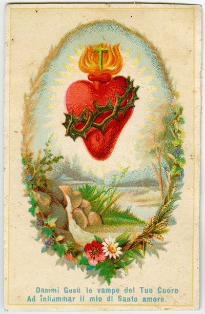 Fromt bilde: Sacred Heart (kromolitografi) av Anonymous Anonymous