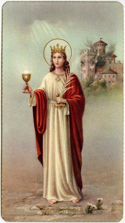 Fromt bilde: Saint Barbara (kromolitografi) av Anonymous Anonymous