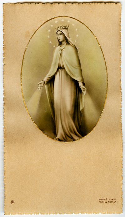 Fromt bilde: Jomfru Maria (trykk) av Anonymous Anonymous