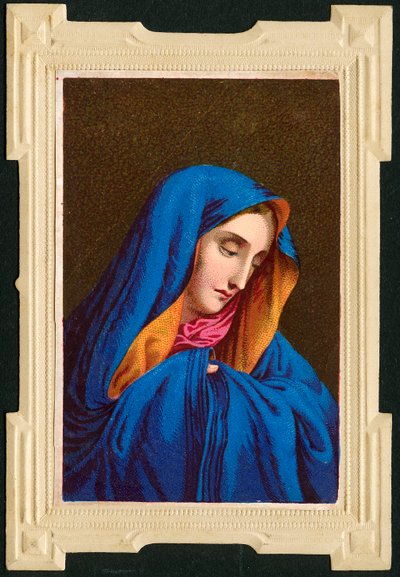 Fromt bilde: Jomfru Maria (kromolitografi) av Anonymous Anonymous