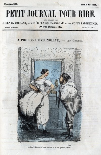 Political and social cartoon during the Second Empire. “About Crinoline” av Anonymous Anonymous