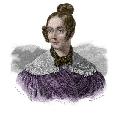 Portrett av Mademoiselle Didion (Barbe Francoise Madeleine Didion) (Barbe-Francoise-Madeleine) (1798-1836) i "" Portretter og historie om nyttige menn: menn og kvinner i alle land og alle forhold, som har ervervet rettigheter til anerkjennelse av h. av Anonymous Anonymous