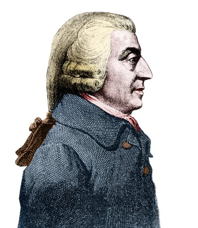 Portrett av Adam Smith (1723 - 1790), skotsk filosof og økonom. av Anonymous Anonymous