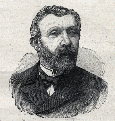 Portrait of Alfred Mezieres (1826-1915), French literary historian, journalist and politician. Engraving in "Le Petit Parisien” av Anonymous Anonymous