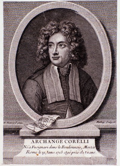 Portrett av Arcangelo Corelli (gravering) av Anonymous Anonymous