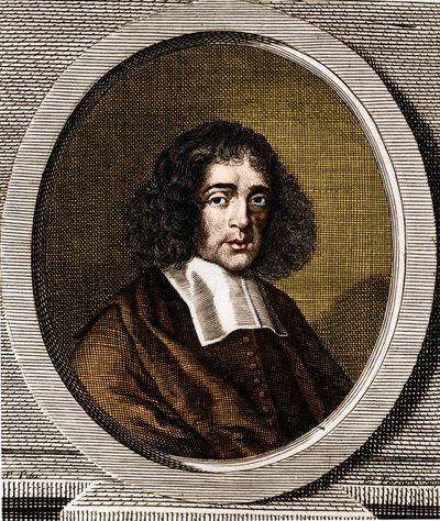 Portrett av Baruch Spinoza (1632-1677), nederlandsk filosof, også kjent som Bento de Espinosa eller Benedictus de Spinoza eller Benoit de Spinoza. av Anonymous Anonymous
