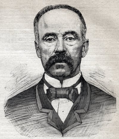 Portrett av Charles Moore (1820-1905), britisk botaniker av skotsk opprinnelse. Gravering i "" Le Petit Parisien"" 1893. av Anonymous Anonymous