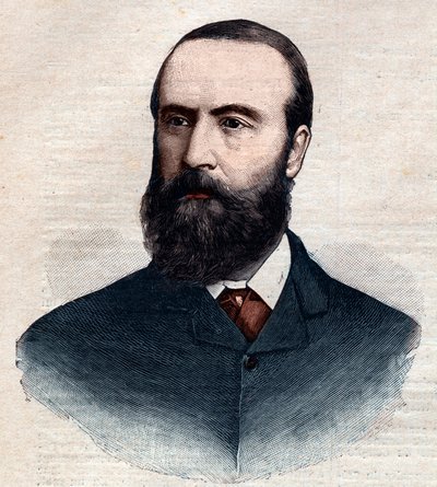 Portrett av Charles Stewart Parnell (1846 -1891), irsk politiker. Gravering i “” Le petit Parisien”” fra 1891. Privat samling. av Anonymous Anonymous