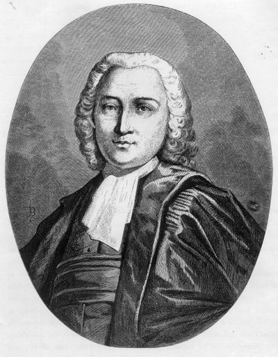 Portrett av Chretien Guillaume de Malesherbes (1721-1794) advokat for Kongen under konvensjonen - Gravering av 1863 i "Den røde boken - Histoire De L