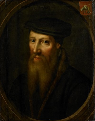 Portrett av David Jorisz, ca. 1550–1649 (olje på panel) av Anonymous Anonymous
