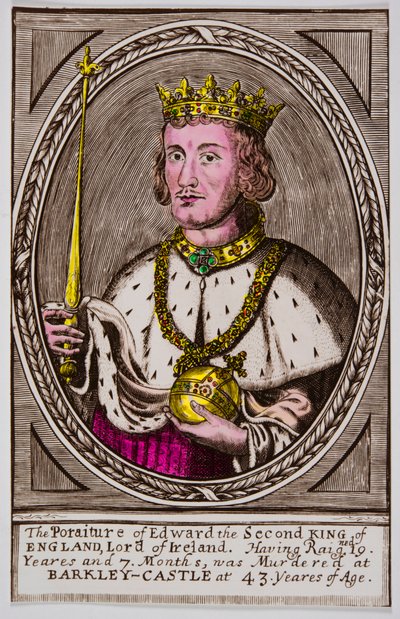 Portrett av Edward II (1284-1327) konge av England, Privee Collection av Anonymous Anonymous