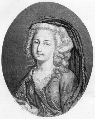 Portrett av Elisabeth Philippine Marie Helene fra Frankrike kalt Madame Elisabeth (1764-1794), søster til Louis XVI - Gravering fra 1863 i "" Le Livre Rouge - Histoire De L