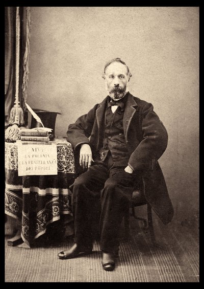 Portrett av Francesco Crispi (1818-1901) italiensk statsmann i 1863. ©Lee/leemage av Anonymous Anonymous