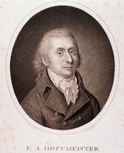 Portrett av Franz Anton Hoffmeister (gravering) av Anonymous Anonymous