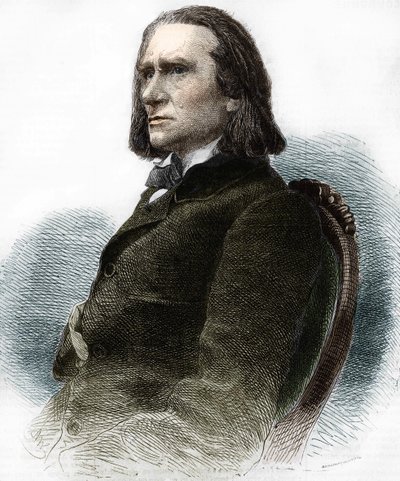 Portrett av Franz Liszt, ungarsk pianist og komponist (1811 - 1886). av Anonymous Anonymous