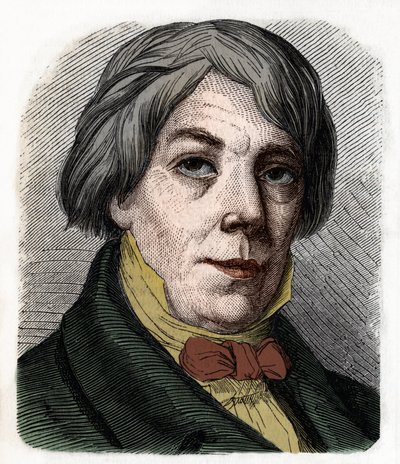 Portrett av Franz Xaver Peter Joseph Schnyder von Wartensee Sveitsisk komponist og pedagog (1786-1868). Gravering fra 1855. av Anonymous Anonymous