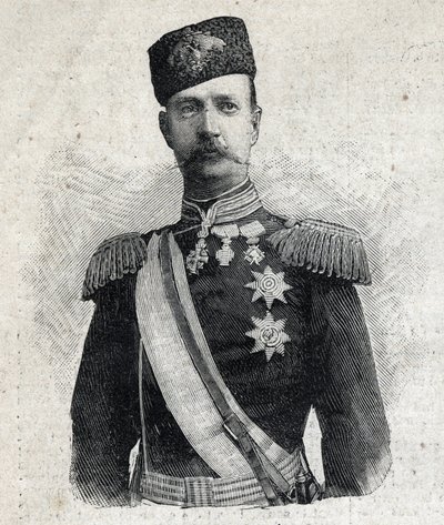 Portrait of George I King of Greece (1845-1913). Engraving in “” Le Peute Parisien”” av Anonymous Anonymous