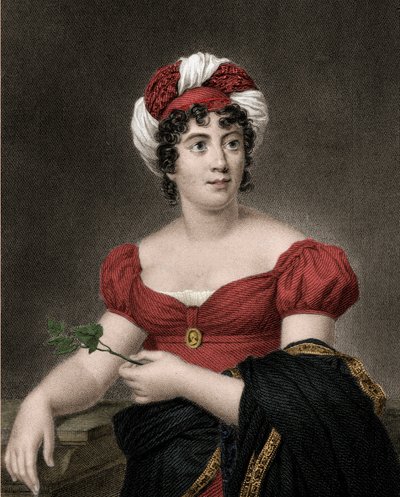 Portrett av Germaine Necker, baronesse av Stael Holstein kalt Madame de Stael (1766-1817) av Anonymous Anonymous