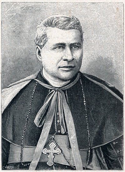 Portrett av Giovanni Simeoni (1816-1892), italiensk kardinal. Gravering i "The Catholic Missions in the XIXth Century" av Louis-Eugene (Louis Eugene) Louvet. privat samling. av Anonymous Anonymous