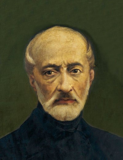 Portrett av Giuseppe Mazzini (1805-1872), italiensk politiker og nasjonalist. Anonymt maleri av Anonymous Anonymous