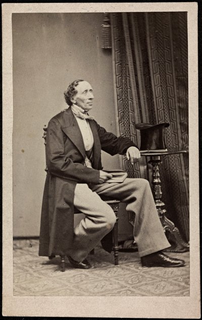 Portrett av Hans Christian Andersen (1805-1875), Anonym . Fotografi, ca 1865. Privat samling av Anonymous Anonymous