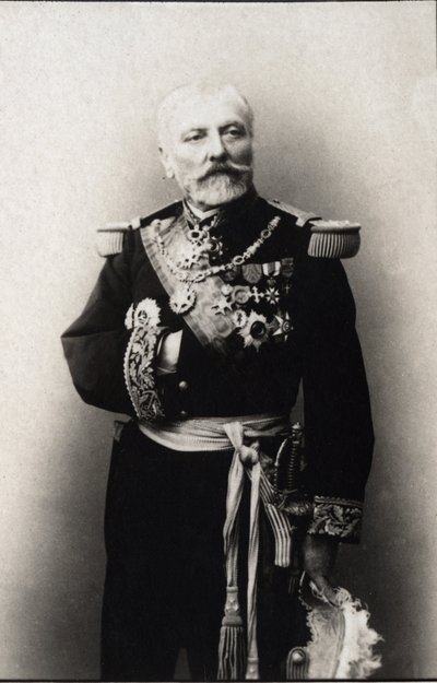 Portrett av Hyacinthe Laurent Theophile Aube (admiral Aube) (1826-1890), fransk admiral. FPL samling. av Anonymous Anonymous