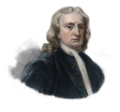 Portrett av Isaac Newton (1642 - 1727), filosof og matematiker i "Portretter og historie om nyttige menn: menn og kvinner i alle land og av alle forhold, som skaffet seg rettigheter til anerkjennelse av menn" utgitt og formidlet av Society av Anonymous Anonymous