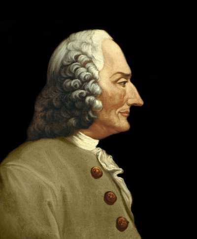 Portrett av Jean-Philippe (Jean philippe) Rameau (1683-1764), fransk komponist. Anonymt maleri fra 1800-tallet. Milanesisk privatsamling. av Anonymous Anonymous