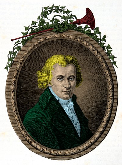 Portrett av Jean Baptiste Cant Hanet, dit Clery (1759-1809) betjent av kong Louis XVI under hans fangenskap ved tempelet, gravering, privat samling av Anonymous Anonymous