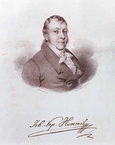 Portrett av Johann Nepomuk Hummel (gravering av Anonymous Anonymous