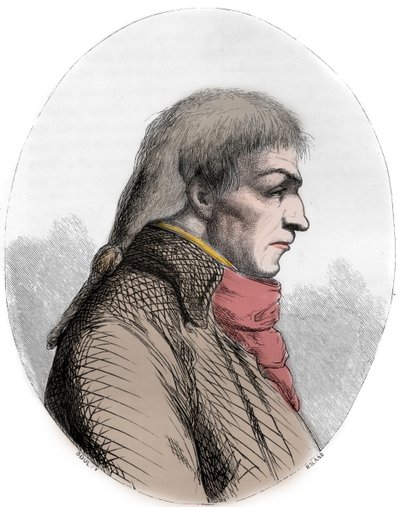 Portrett av Joseph Le Bon (1765-95) Fransk politiker - Portrett av Guislain Francois Joseph Le Bon (1765-1795), fransk revolusjonær - Gravering fra 1863 i "Den røde boken - Histoire De L