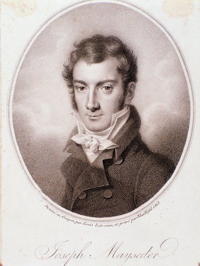 Portrett av Joseph Mayseder (litografi) av Anonymous Anonymous